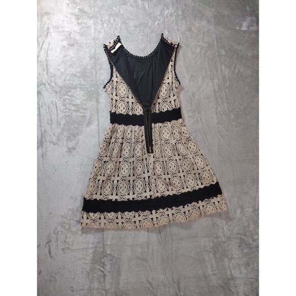 Altar'd State Lace Black Beige Trim Dress Sz Extra Small - Picture 3 of 6
